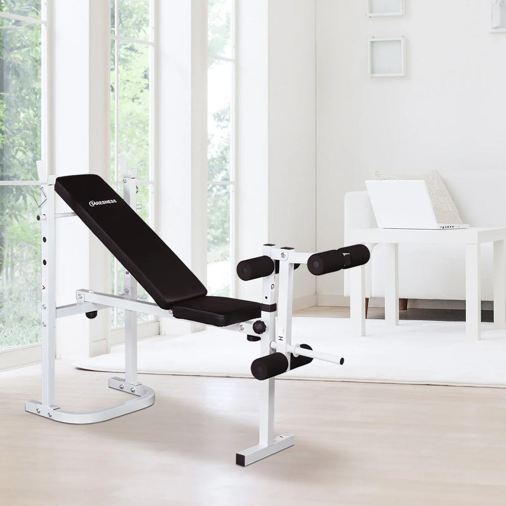 Squat Weight Rack Olympic with Winado Adjustable Bench,