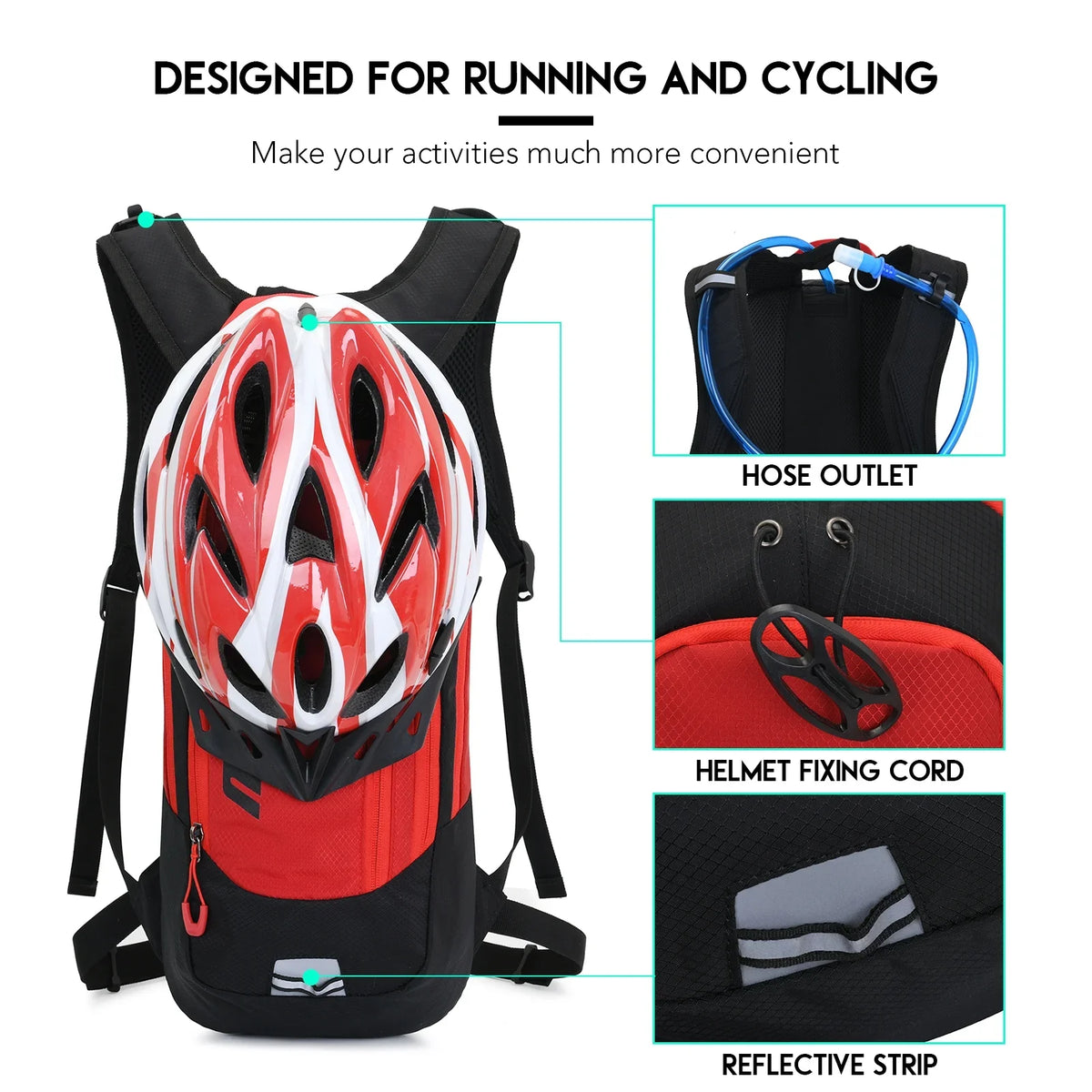 for Riding Hydration exterior Pack Running Breathable Cycling JUNLETU Camping Traveling Hiking Sports Lightweight Bike Mountaineering Daypack