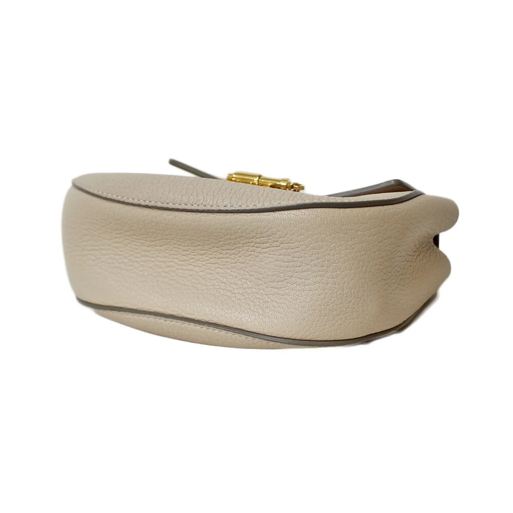 Chloe BRB01000000002558 Chain Shoulder Pre-Owned (Fair) Chloé Leather Beige Bag Ladies