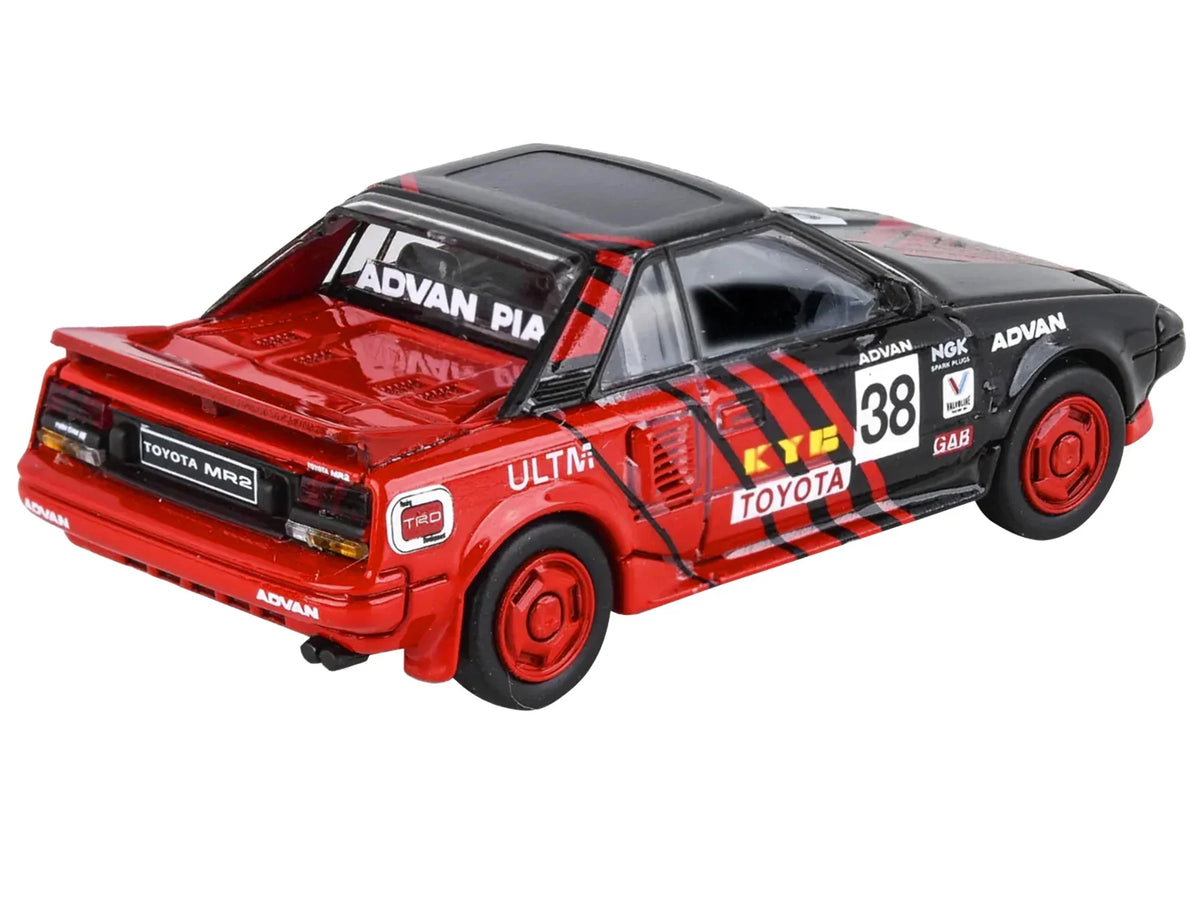 Paragon Livery #38 MR2 Car (Right 1/64 Toyota and 1985 Model Diecast MK1 Hand Autocross Black RHD Drive) by Models Red