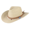 Cowboy Trilby Straw design Sun Western Floppy Beige Brim Big Packable Hat Women