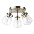 Globe Clear Canopy Included, with Brass Electric Antique 3-Light Light Shades, Lighting Bulbs Glass Gerard 59761 Track