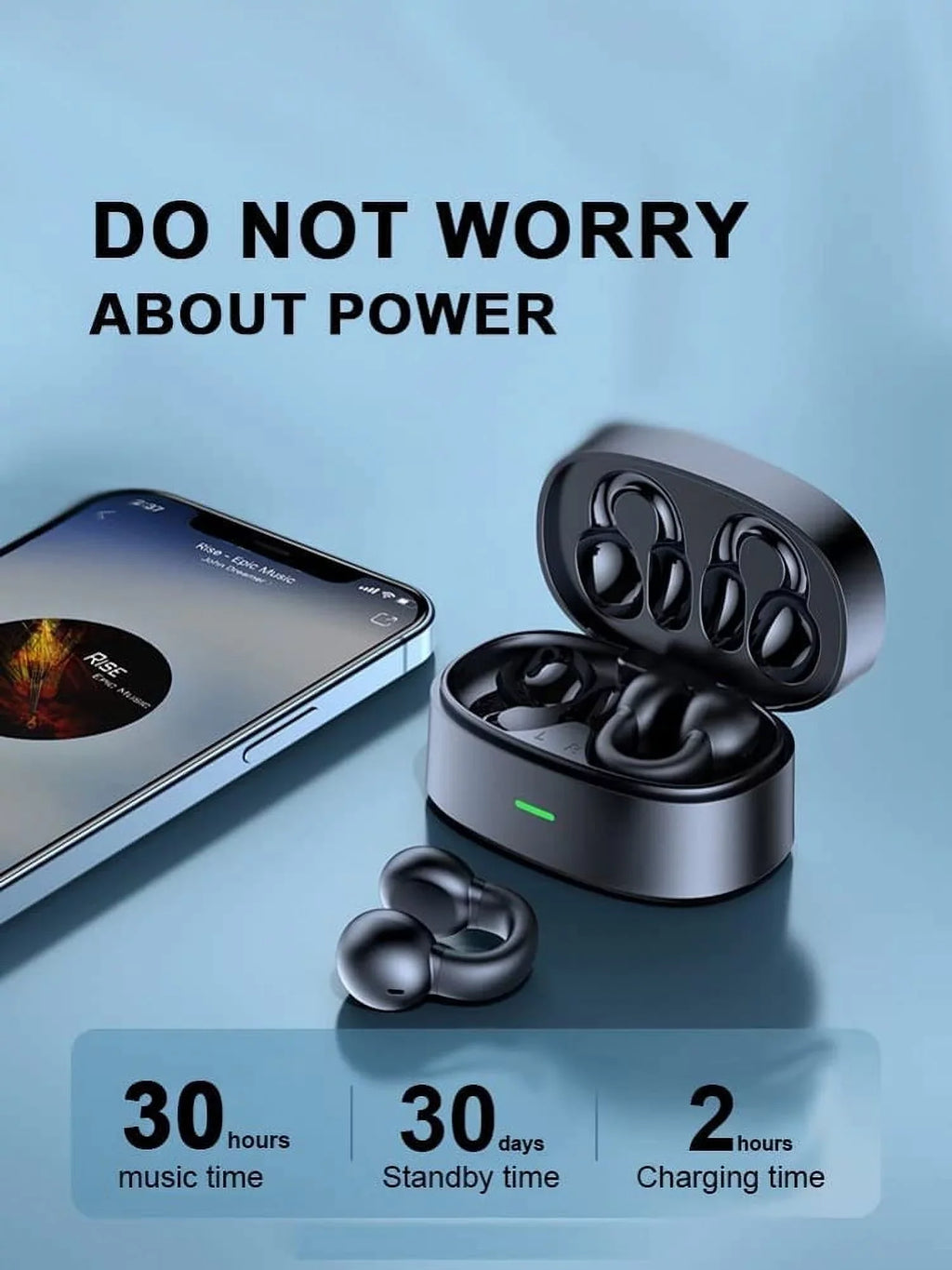 G Earphones Bluetooth (2023) Motorola Bone Phone Moto (2023)/5G Conduction Stylus Earbuds Case Hands-free Mic TWS B4K 5G Charging Stereo Ear-Clip Power - True Wireless Headphones for