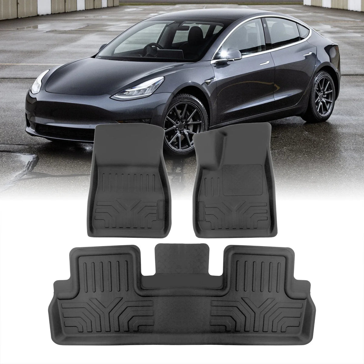 3 AJP Floor Model Compatible/Replacement Season 2017 Liner All 20 2022 21 2020 22 17 Distributors 23 Rear 2021 climate & 18 Set 19 Rubber TPE 2019 For Proof Front Guard Mats Protection Tesla 2023 2018
