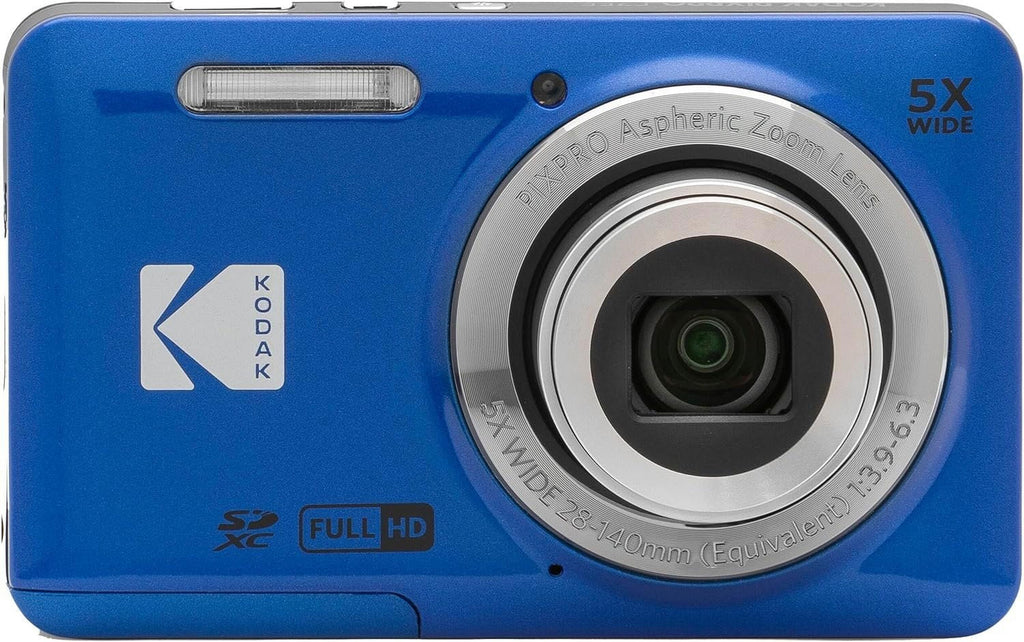 Zoom Bundle Angle Case Cleaning Optical Kodak Video FZ55 Tripod HD Wallet Memory + Camera Digital and 2.7" 28mm PIXPRO LCD + 16MP Camera Full + 1080P 64GB Blue Reader 5X + Card + Wide