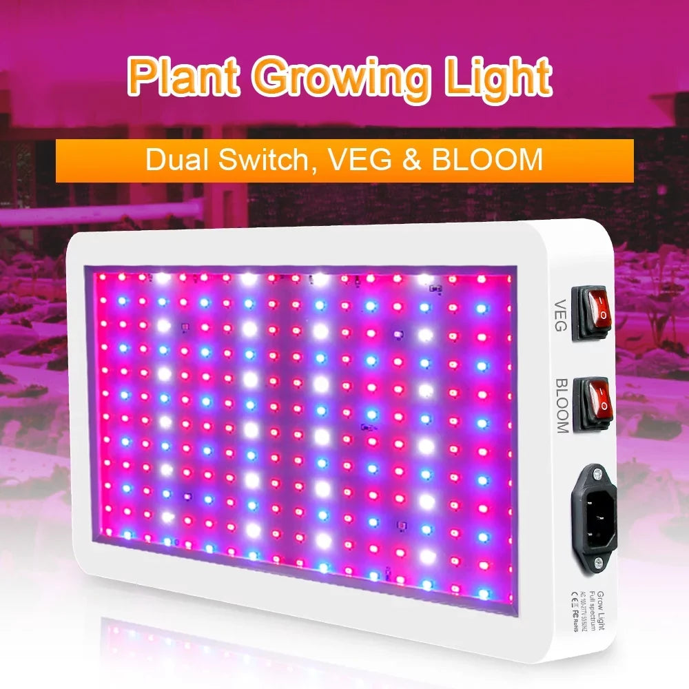 Ideal IP65 Switch Greenhouse Grow Aibecy Seedlings Spectrum 2000W Dual for Waterproof for Full Light Plants LED Indoor Flowers