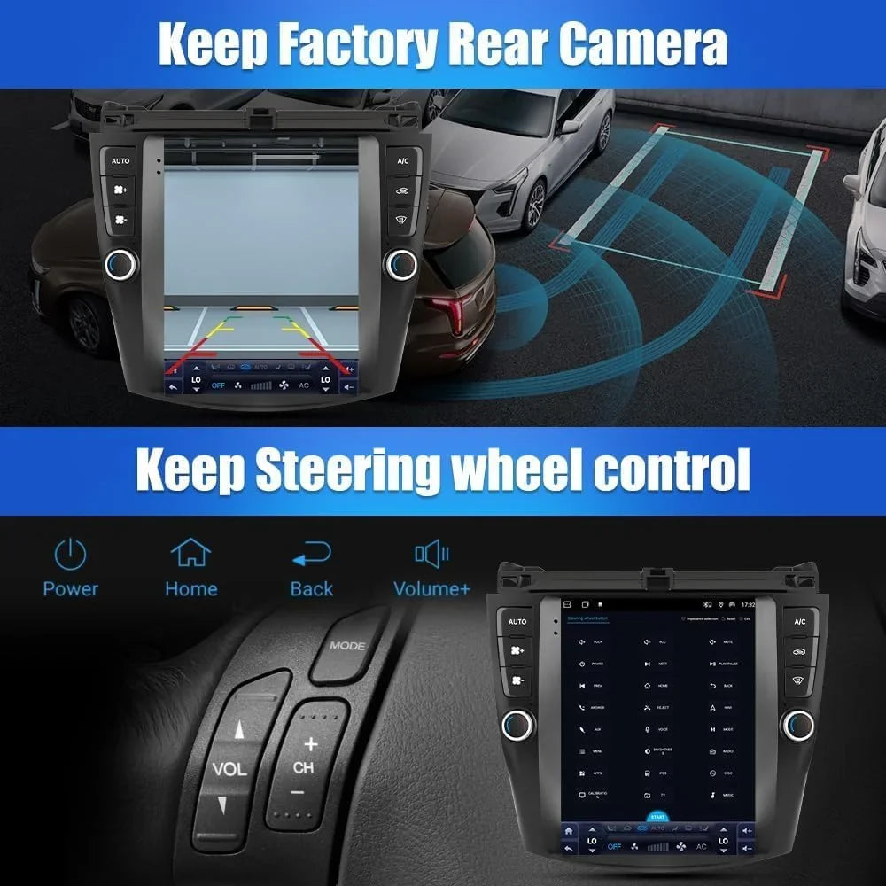 Din w/Carplay Camera Radio 2+32G 2003-2008 Touch GPS w/WiFi inch THONZER AHD Receiver RX-8 Mazda Audio Bluetooth Stereo for 9 Screen Car 13.0 - Backup Android Car Auto Navigation Mic Android Double