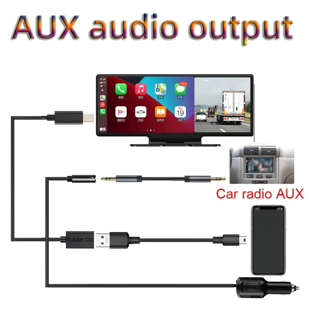 10.26in Auto APP Car Mobilephone Docooler Car Multi-language Video Multi- AUX Car Camcorder Car Camera Control Console BT Camera Rearview Car Recorder