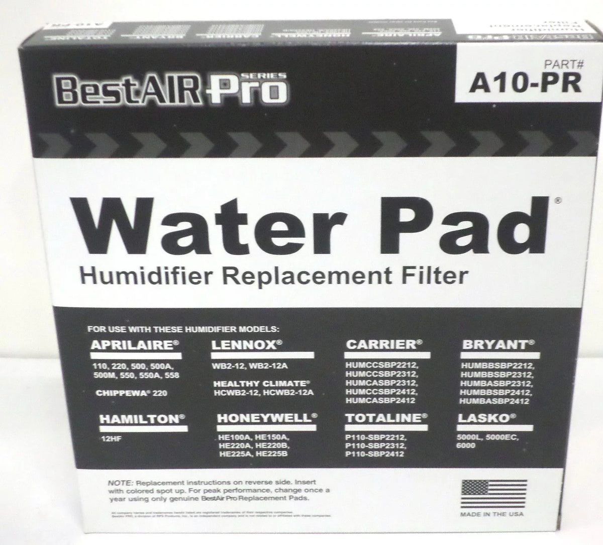 10" GeneralAire GA10 1.75" Vapor Pad, x x 10.25"
