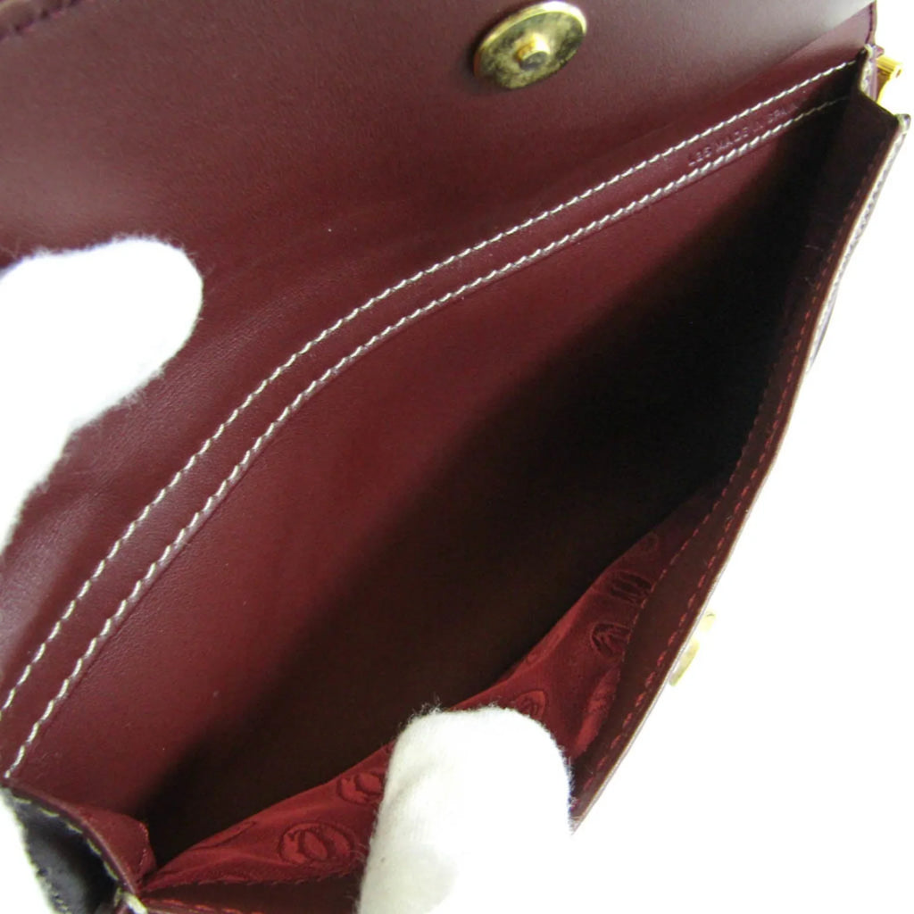 Women's Bag Must Pre-Owned Leather (Good) Shoulder Cartier Bordeaux