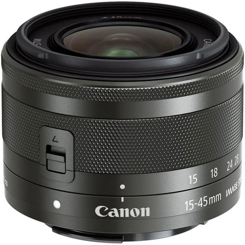 IS - STM 15-45mm Basic EF-M BuzzPhoto Canon f/3.5-6.3 Bundle Lens (Graphite)