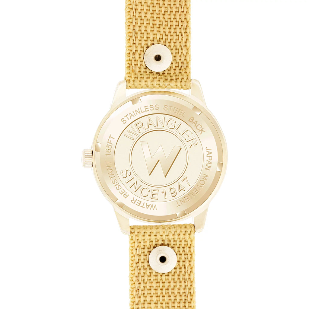 dial, Wrangler White Wheat Watch Strap Nylon Colored 42mm