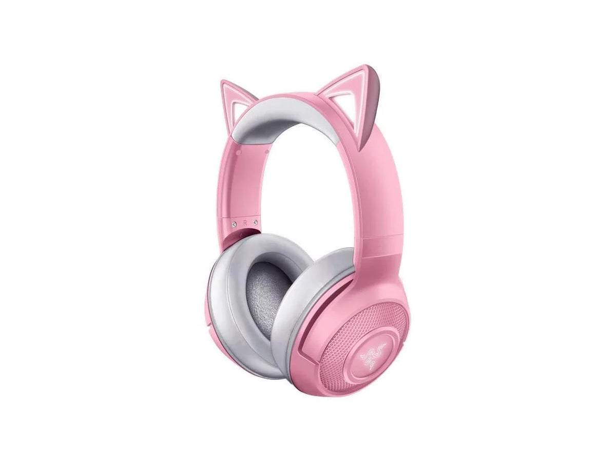 '- - Razer Custom-Tuned Bluetooth Latency Microphone Connection Low Pink by Chroma Quartz Kraken Powered Edition: Beamforming - BT Drivers - Razer 40mm Kitty 5.0-40ms