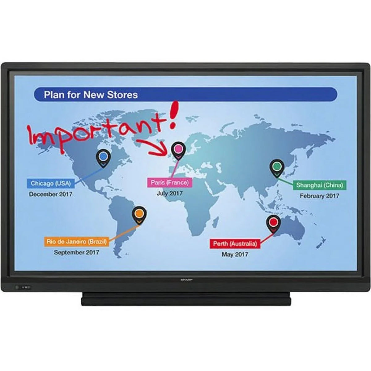 PN-L703W Sharp AQUOS Monitor, ms LCD BOARD Touchscreen 70" Class 16:9, 6