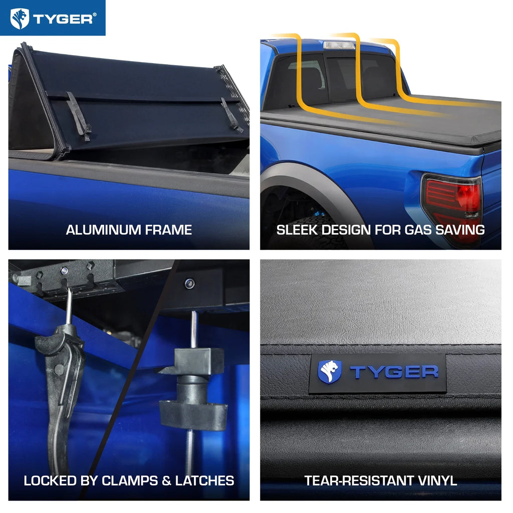 2019-2023 Vinyl T3 Truck with Cover TG-BC3F1067 Ranger Auto | Tonneau 6' | Soft | Tyger Tri-fold Bed Bed Compatible