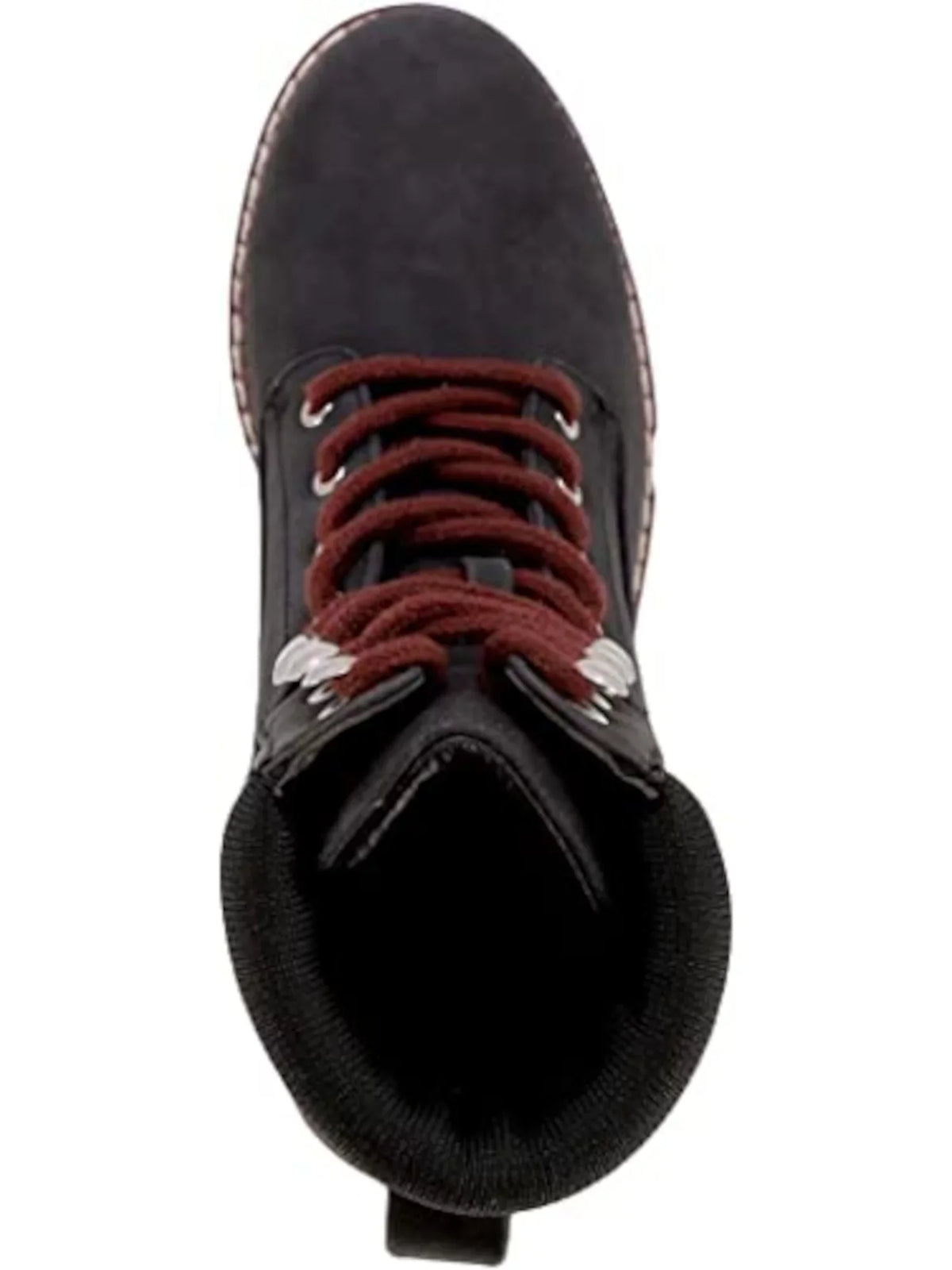 8 Hiking Lace-Up Womens Toe M Round Romilly NAUTICA Boots Strap Mixed Media Black Logo
