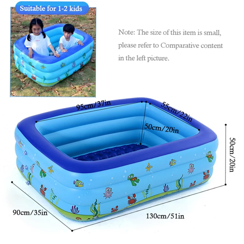 Kid Bathtub Swimming Basin Inflatable Pool Portable Pool OWSOO Swimming