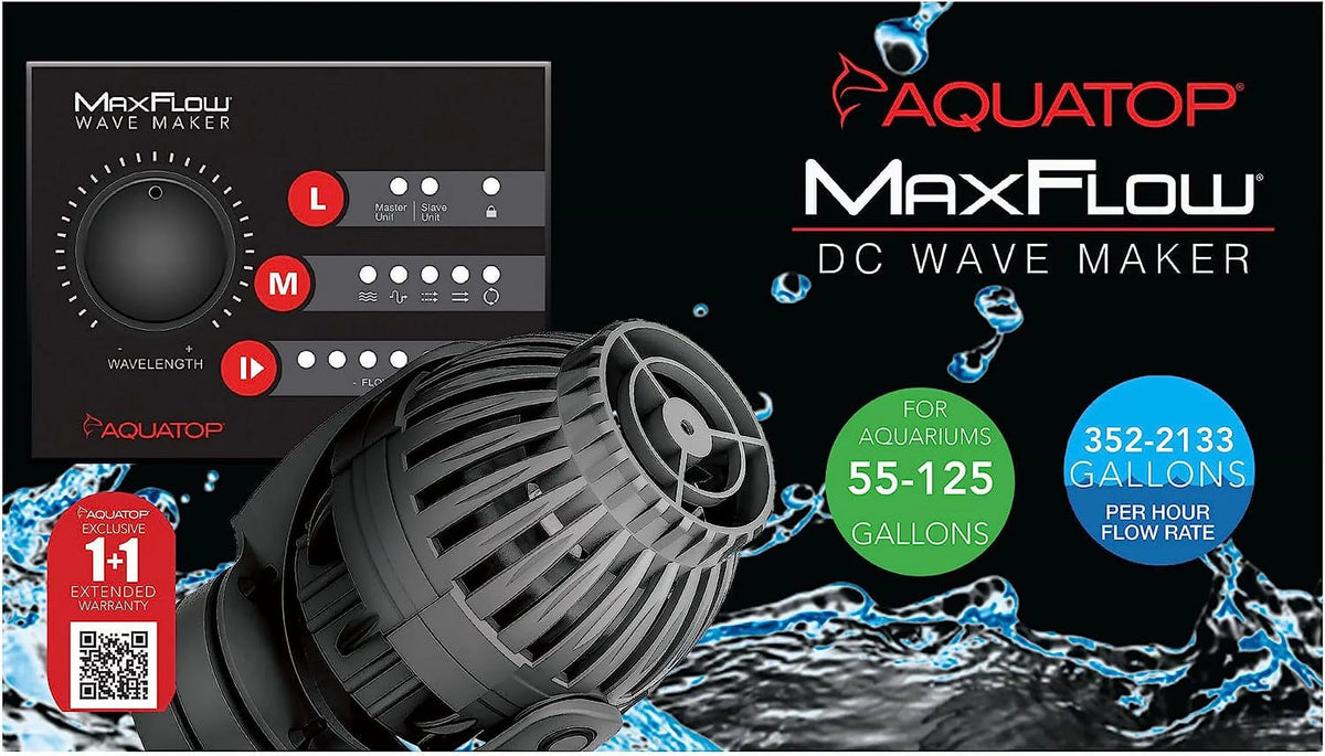liquid Or Connect DC Aquarium Pump – Wavemaker More Pump, 55-125 Maxflow Tanks, GPH Fits Controller, 2 For Gallon & 2,113 Salt Aquariums, Safe MWV-2000 Units, Wirelessly With