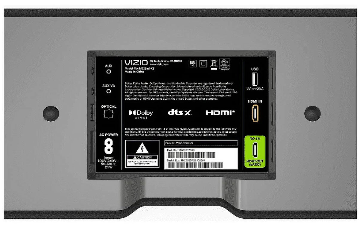 Box Sound Immersive All-in-One Open Subwoofers M213AD-K8 VIZIO M 2.1 Bar Built in