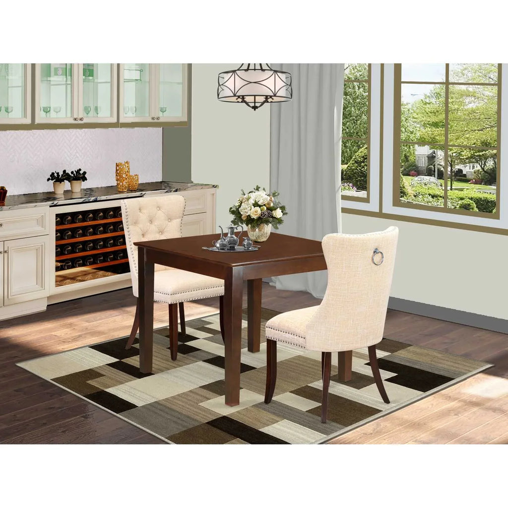 & Furniture Piece Table East Chairs West Kitchen 3 Set