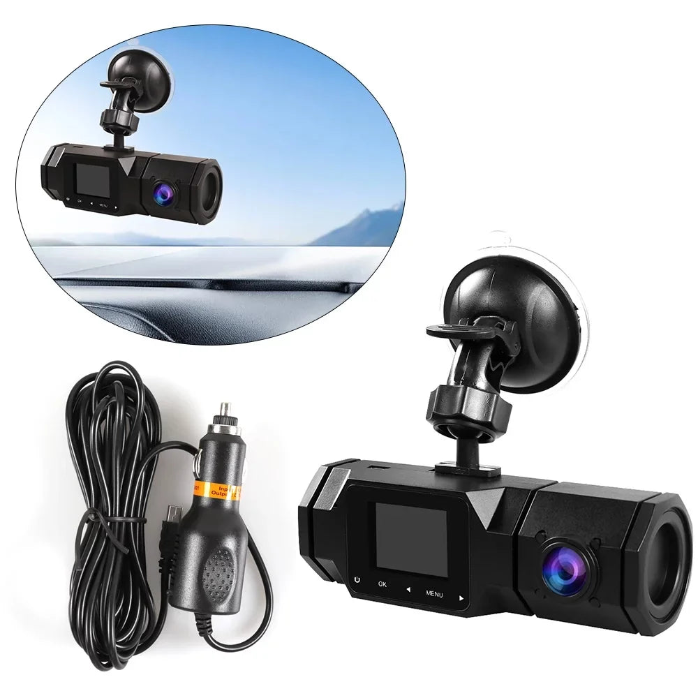 FIEWESEY Driving Speed Cam Mode, Dash Dash Dash Inside, Parking and Loop Recording WiFi Cam with Camera 1080P Recorder Front GPS and Dual