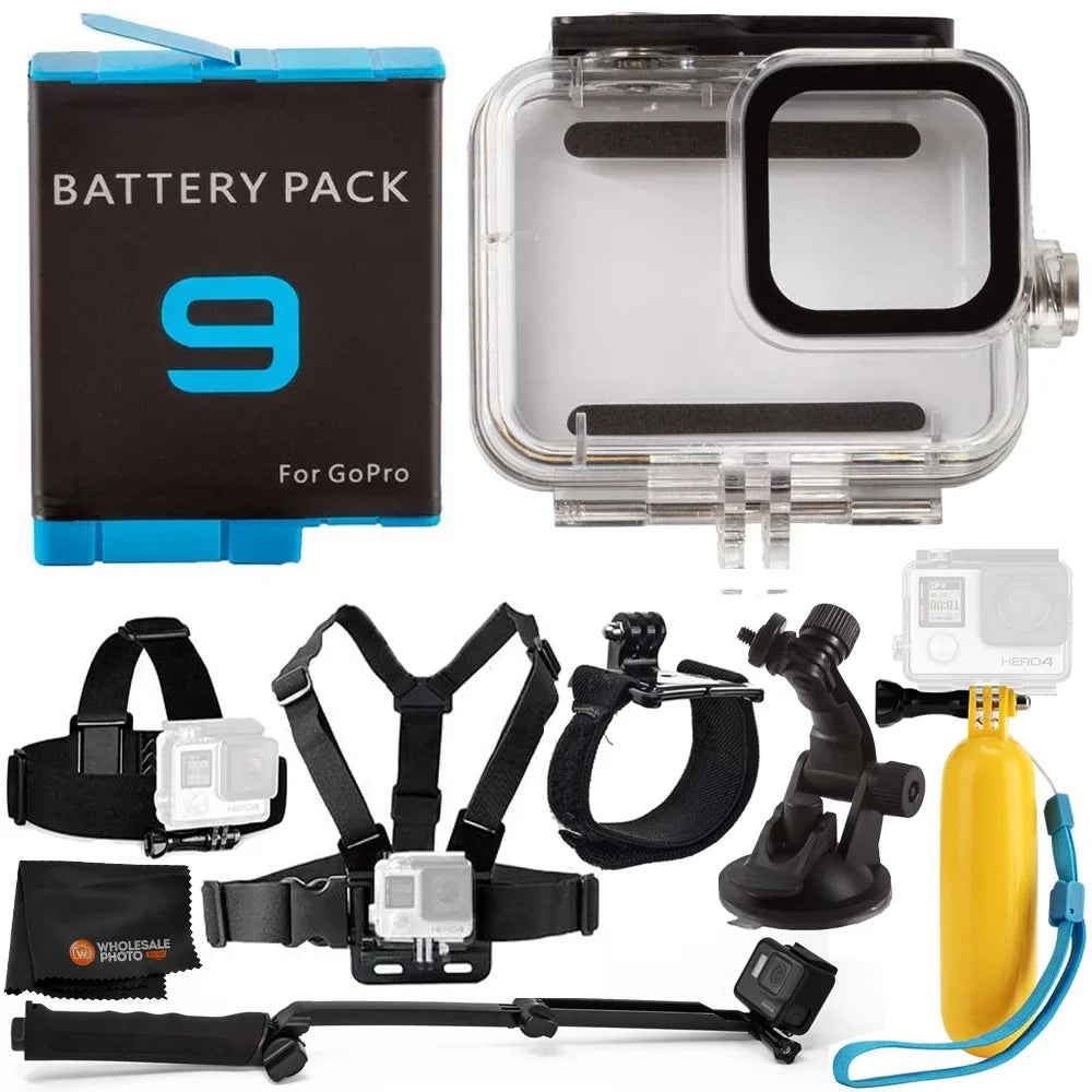 Monopod Housing, with HERO10 Bundle + More HERO9 GoPro HERO11 Accessory Battery,
