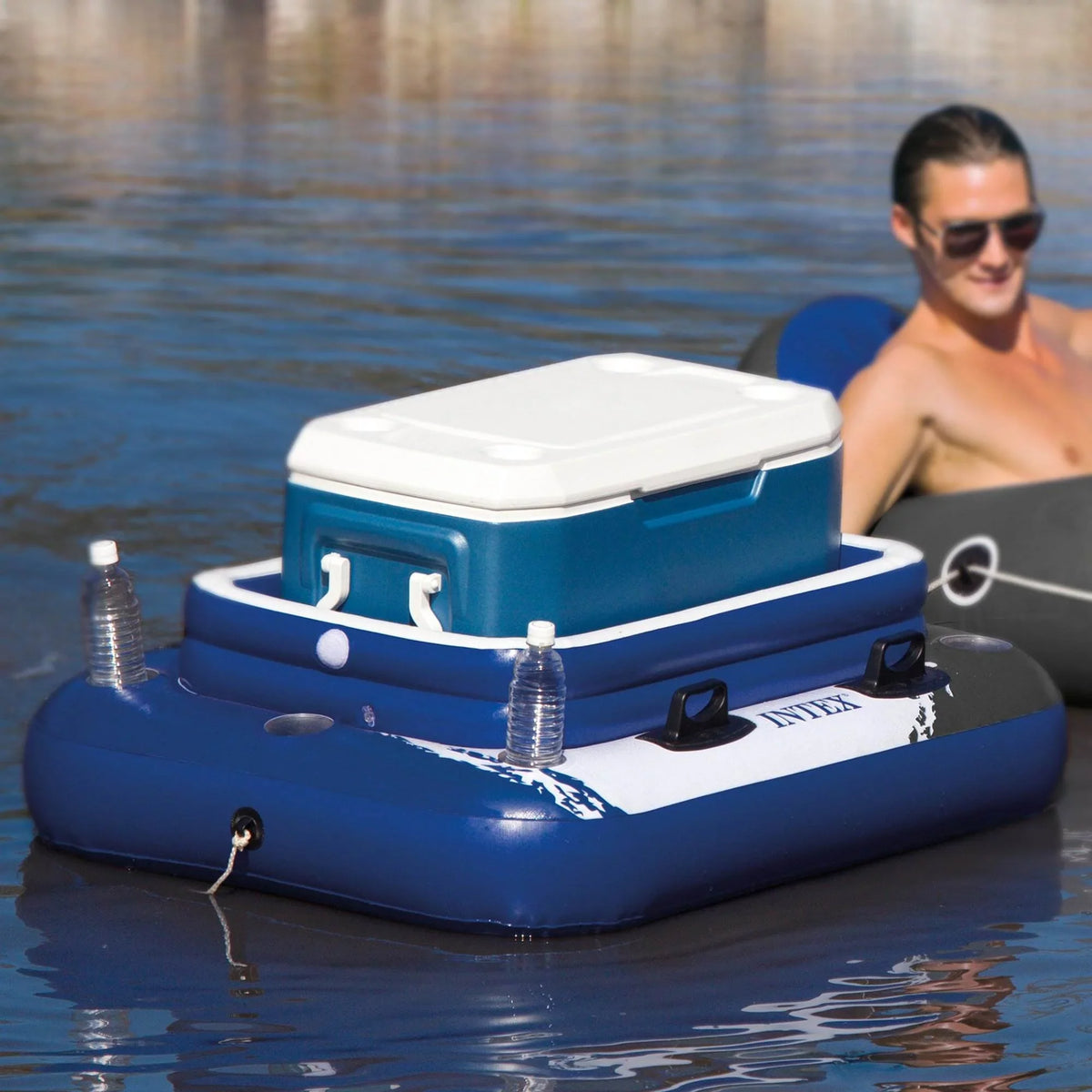 Floating (6 Pack) Connect Tube Inflatable liquid Run River Cooler Intex Lounge &