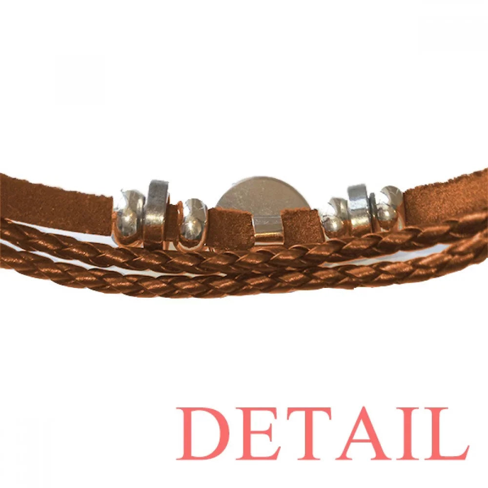 Leather Jewelry Pattern Flowe Ornament Petal Bracelet Wristband Flower