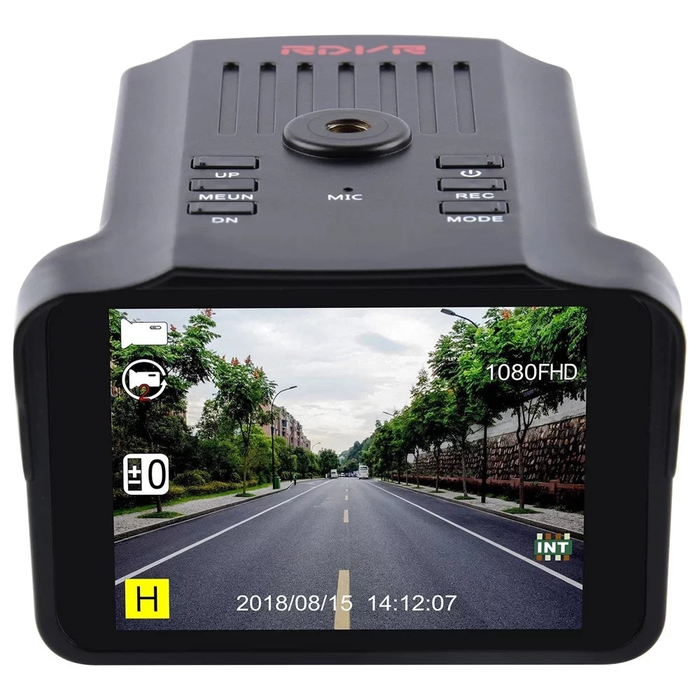 Cam 140° Car and Dashboard Car DVR 1080P Camera Car Angle 2-in-1 Dash Detector Radars moobody camera Speed Wide Recorder