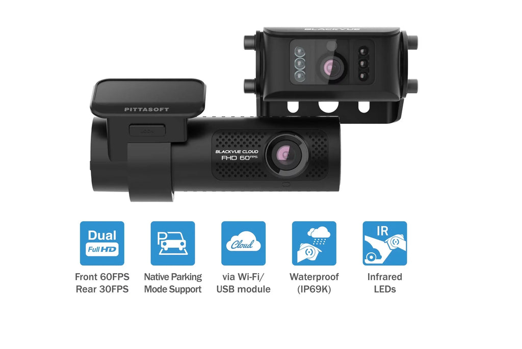 Card | Waterproof 1080p WiFi DR770X-2CH-TRUCK 60FPS Exterior Dash Front With Cloud-Ready 256GB BlackVue + & Cam GPS