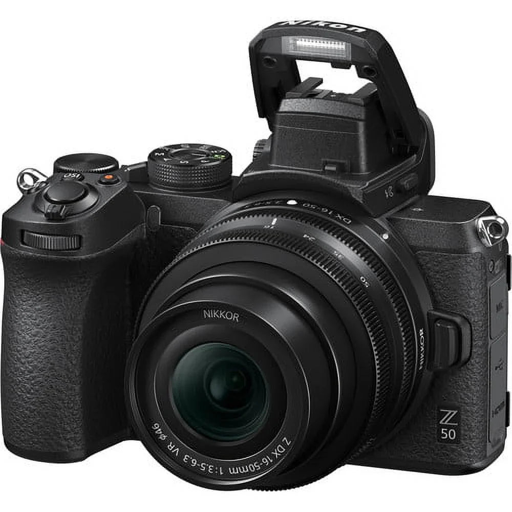 Mirrorless Case 64GB + Camera with Memory(26pc) + 16-50mm Z50 Nikon Lens