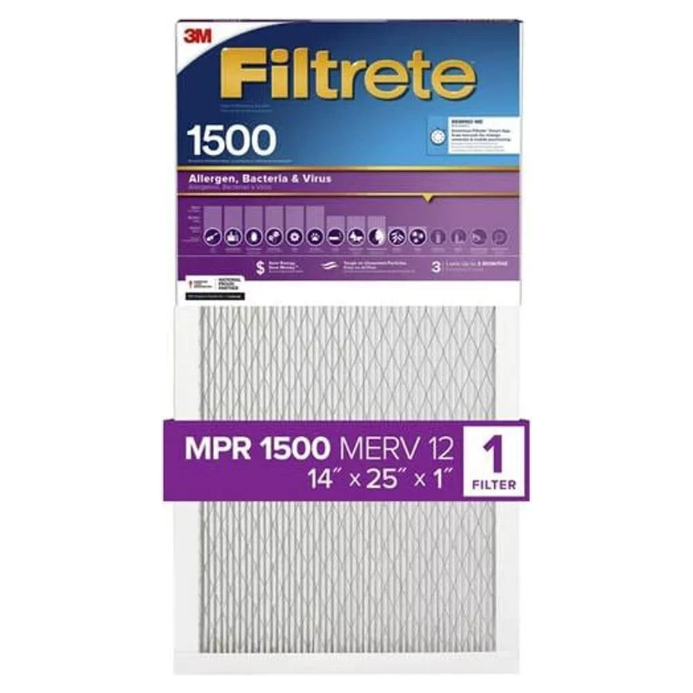 25 X Air 3M 4Pk 1500 Bacteria 1" Virus And Filtrete Filter X Mpr 14