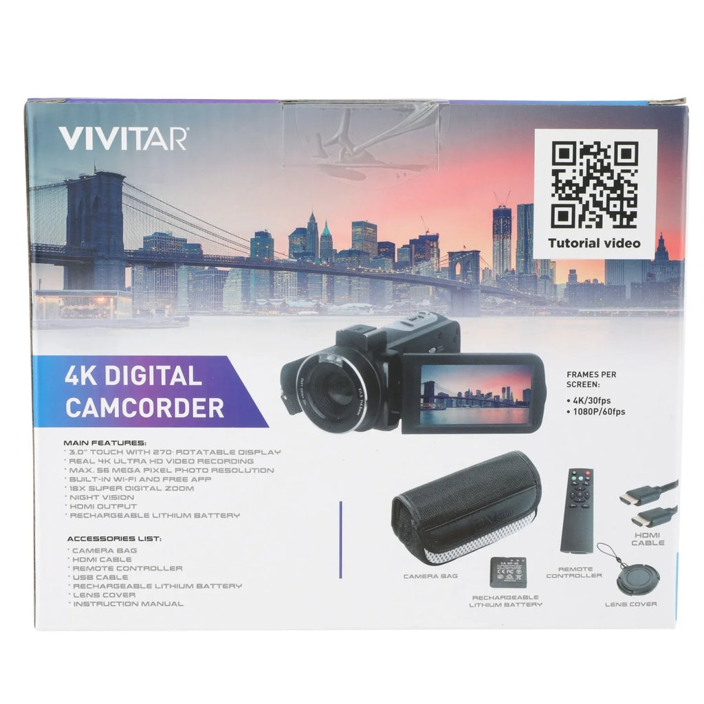 Remote 4K Vision, HD WIFI, Control Vivitar Night Video Digital Camera,