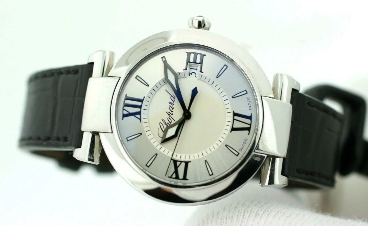 Quartz Black W/B/P ImperialE 36mm Leather Swiss Chopard Watch Steel Women's 8532