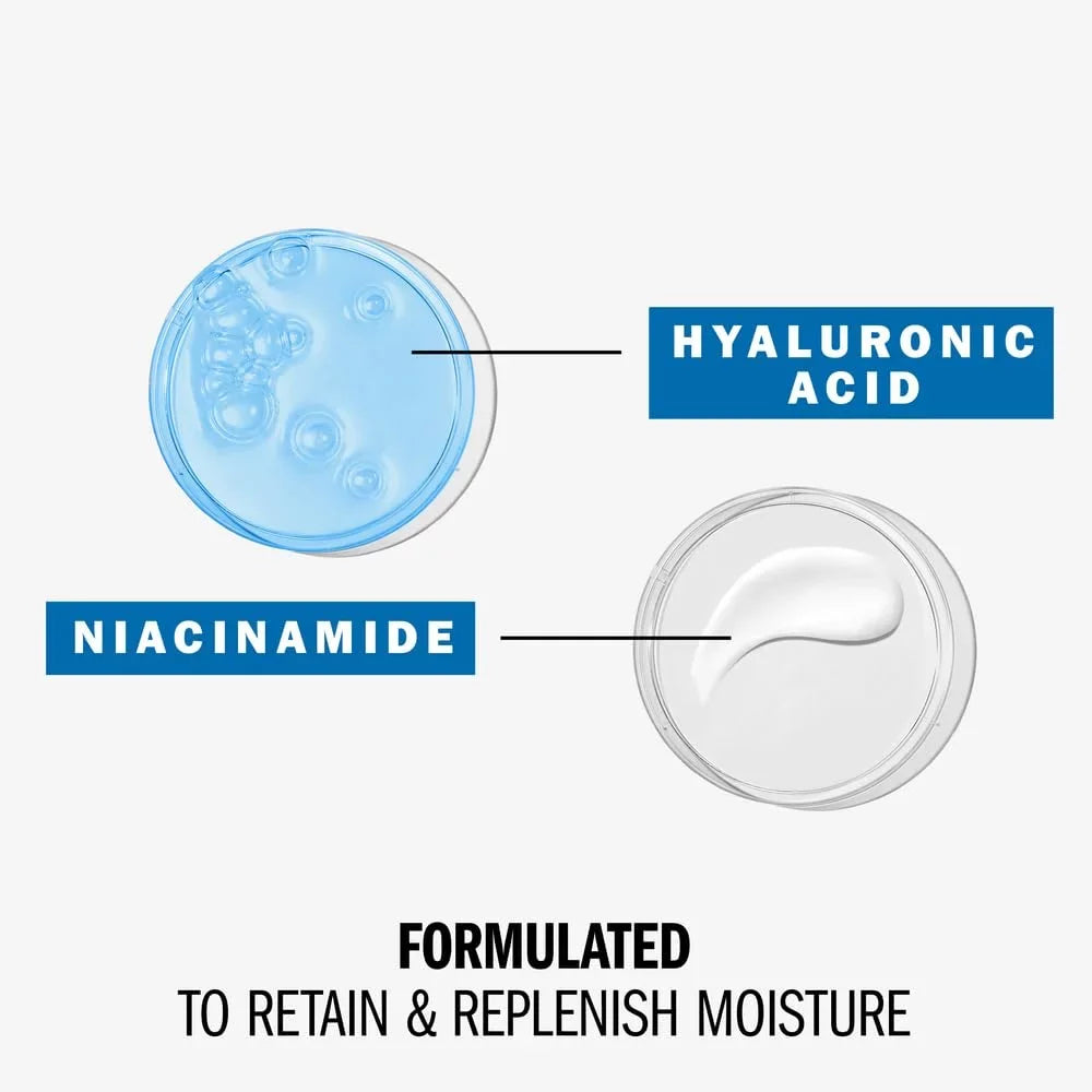 Moisturizer, 2 Moisturizer Niacinamide, Gel & Face Packaging Fragrance Hyaluronic Jar Gel And Plump Oz Free For With Dry Recyclable Skin Hydrating Eco Olay Acid Hydrate Hyaluronic