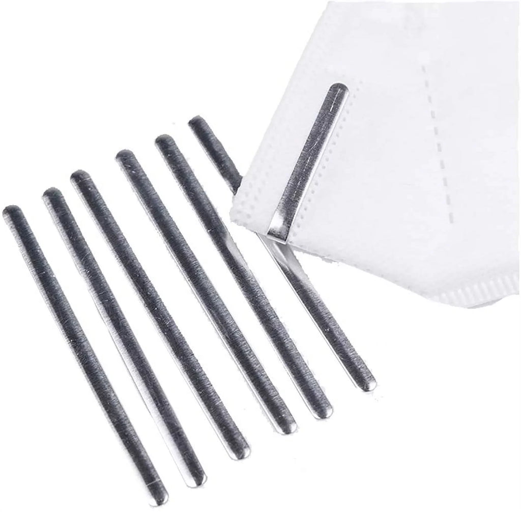 Bridge Clips Back Metal Nose 90MM Nose Strips Bridge Aluminum Sewing Wire (100PCS) Adhesive Bracket Crafts Nose for Wire for Mask Flat Nose DIY