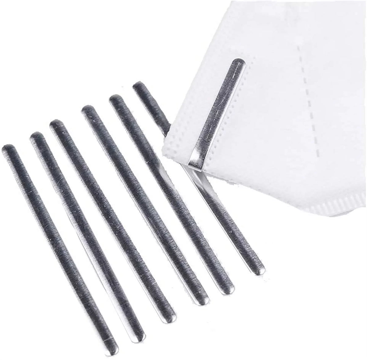 Bridge Clips Back Metal Nose 90MM Nose Strips Bridge Aluminum Sewing Wire (100PCS) Adhesive Bracket Crafts Nose for Wire for Mask Flat Nose DIY