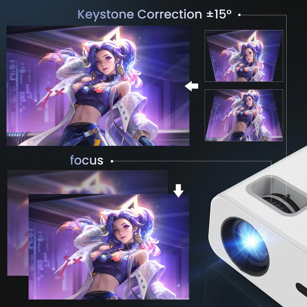Movie Projector Theater with Bluetooth, and , AUOSHI Projector For Home Projector 5G/2.4G 1080P exterior , Video Portable Support 4K 12000LM Wifi Mini Projector
