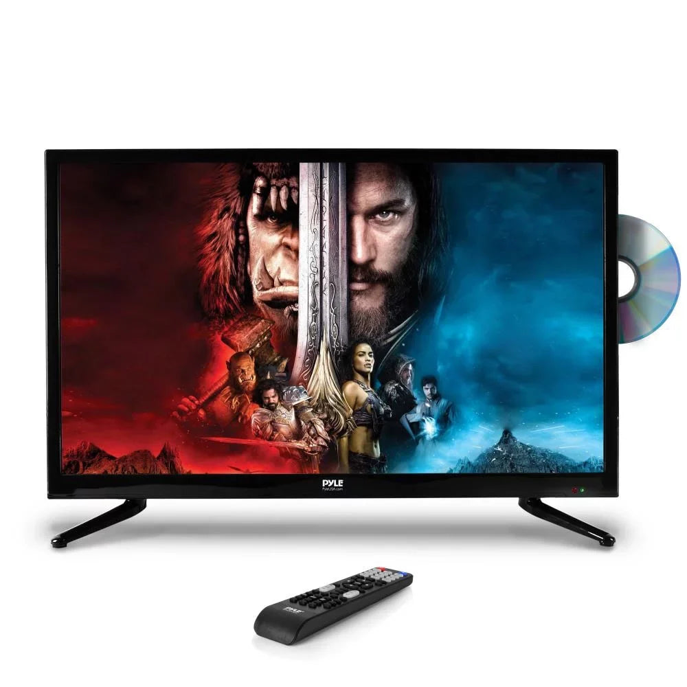 PTVDLED32.5 TV HD 2 32 Pack) Player Inch Pyle x 1080p LED with Widescreen DVD (2