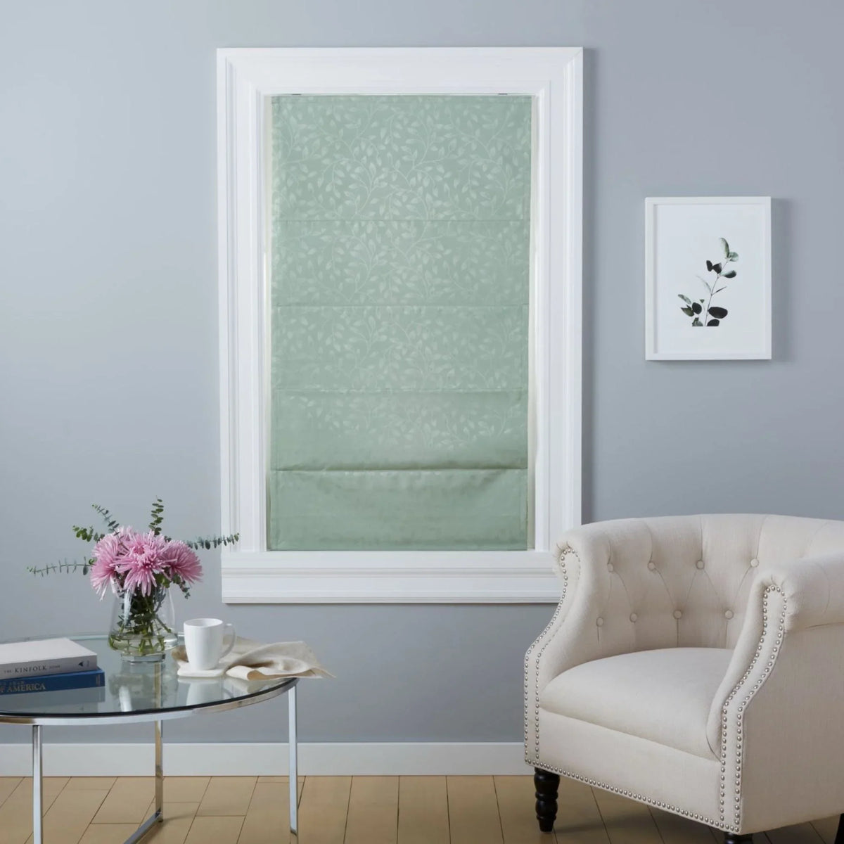 Bolan Blackout Sage Shade, Botanical 23"x Roman 64", Home Exclusive Total