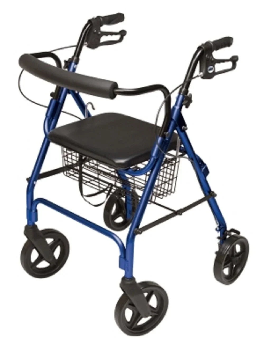 8" Four-Wheel Lumex Rollator with Walkabout Wheels Contour Deluxe