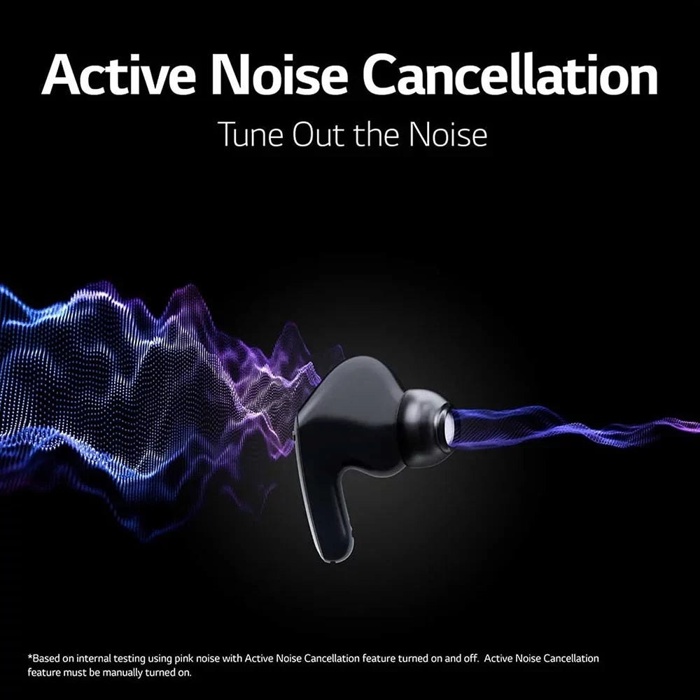 Box Earbuds, True FP7C Free Active Noise Open LG Wireless TONE UVnano Black Cancellation