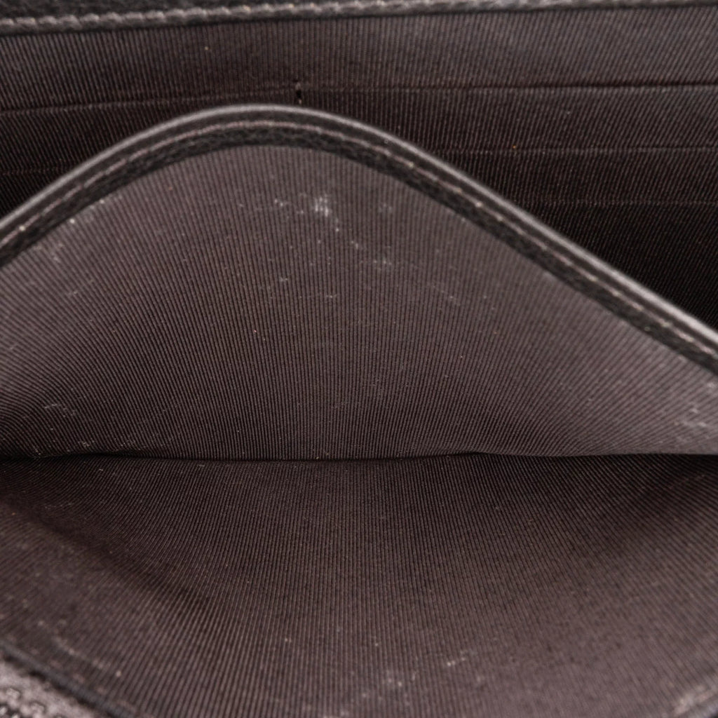 Bag Crossbody (Good) Authenticated on Chain Leather Studded Wallet Calf Black Unisex Pre-Owned