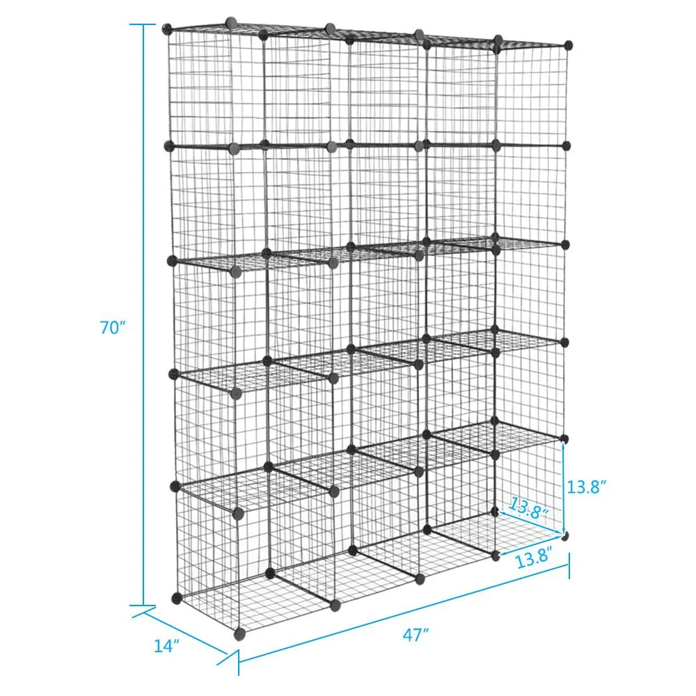 Winado 20-Cube Multifunctional Shelves Organizer Plastic Stackable Storage Design