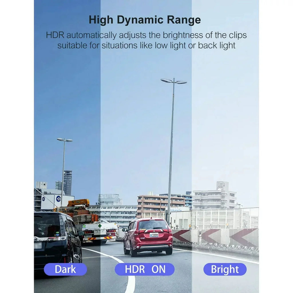 Dash for External IPS GPS Supported, Cam Screen, Dash Rear, 170°Wide Front Camera Cars, 3” Angle 1080P