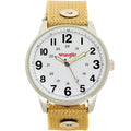 dial, Wrangler White Wheat Watch Strap Nylon Colored 42mm