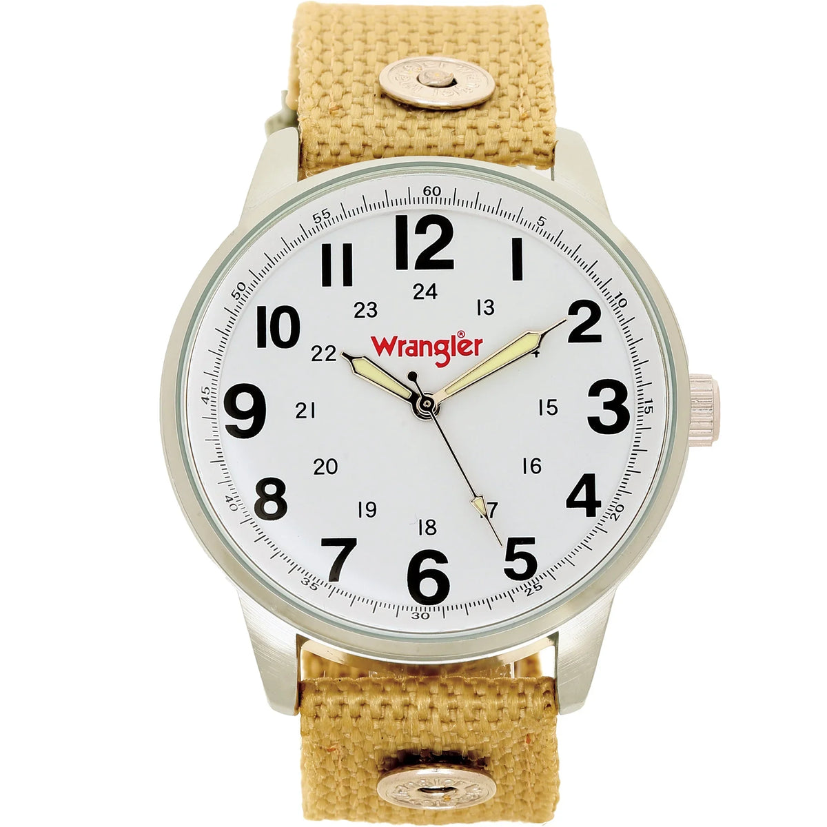 dial, Wrangler White Wheat Watch Strap Nylon Colored 42mm