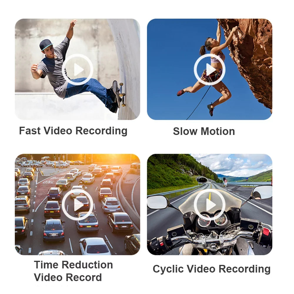 1080P Camera Head Webcam Wearable 4K Camera Camcorder Recorder Vlog Video Hands-Off 60FPS FHD WiFi Andoer EP6 Mounted Camera Camera