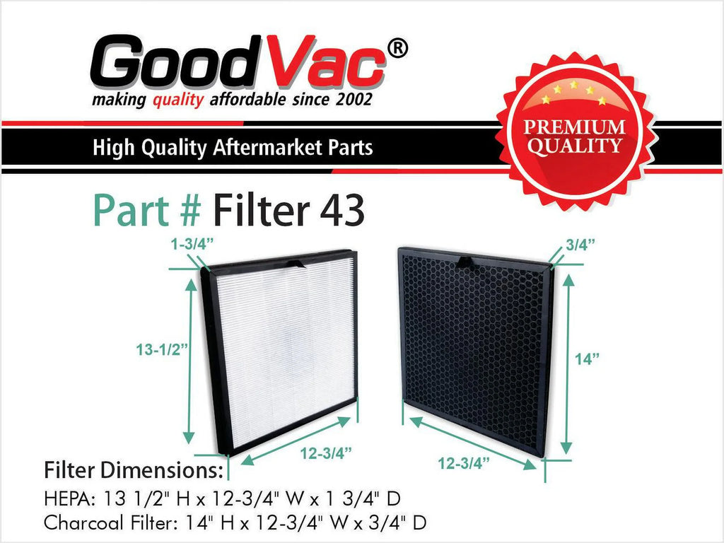 H13 Purifiers CFX-H1401/AA GOODVAC True HEPA Air Cube Replacement Filter Compatible with Bespoke Kit