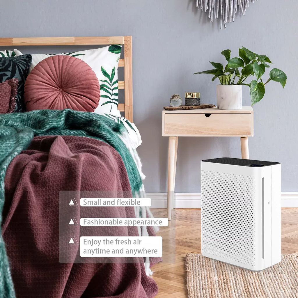 Speed, Air Sleep Quiet 410 - Mode Olansi Fan Adjustable ft Purifier sq. High - CADR, HEPA Coverage,White Ultra